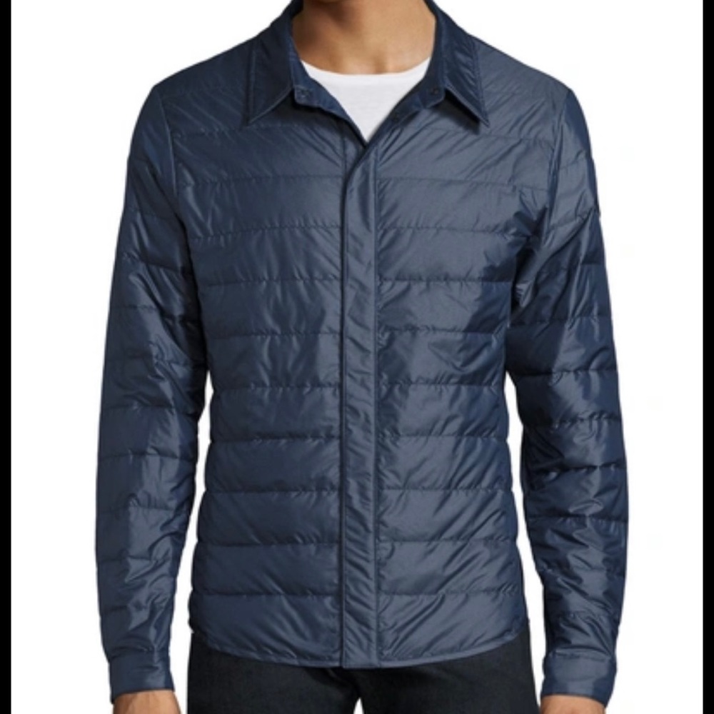 Canada Goose Roxton Nylon Water-Resistant Down Shirt Jacket Navy Size M